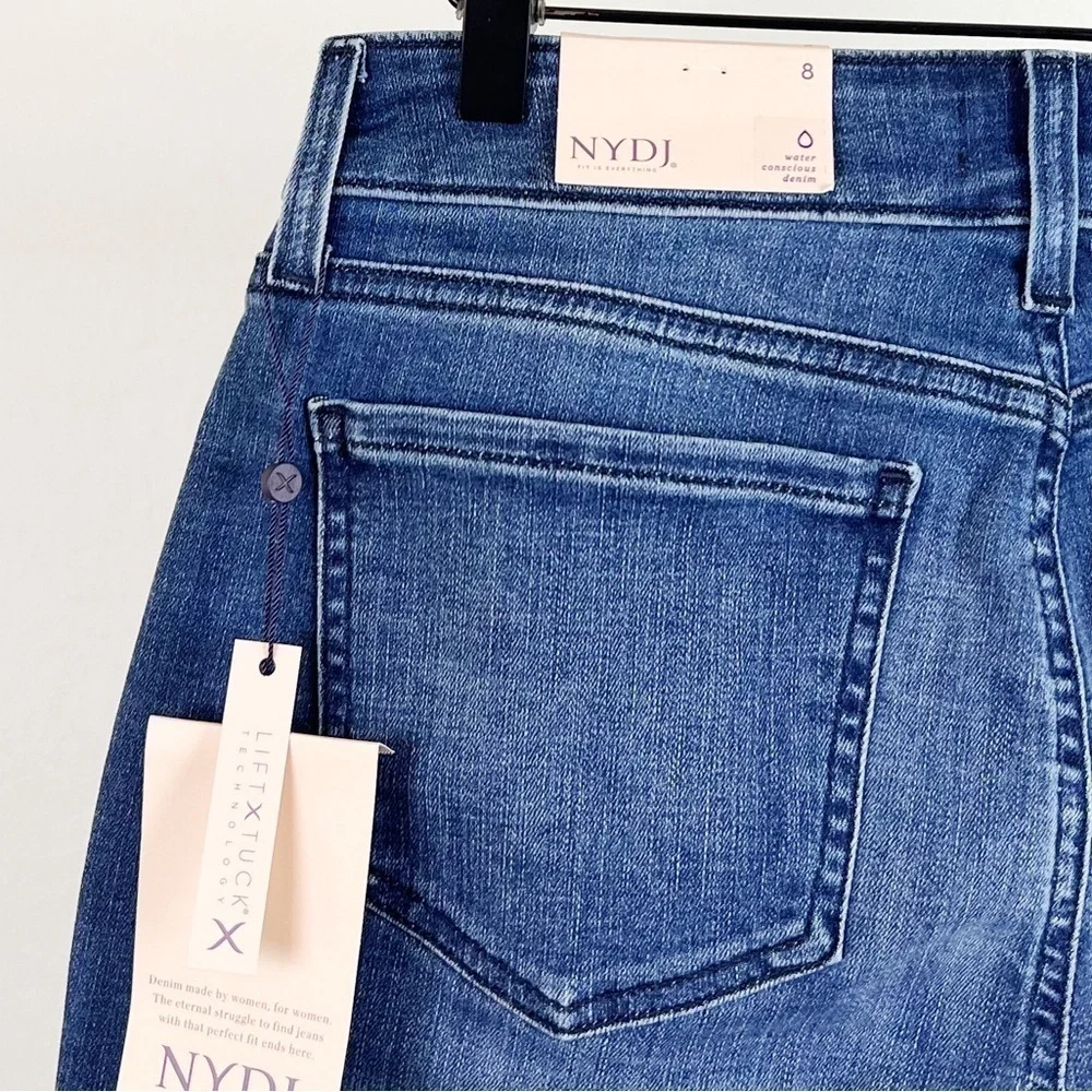 NWT NYDJ Ella 9” Inseam Denim Bermuda Shorts in Bluewell Dark Wash